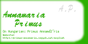 annamaria primus business card